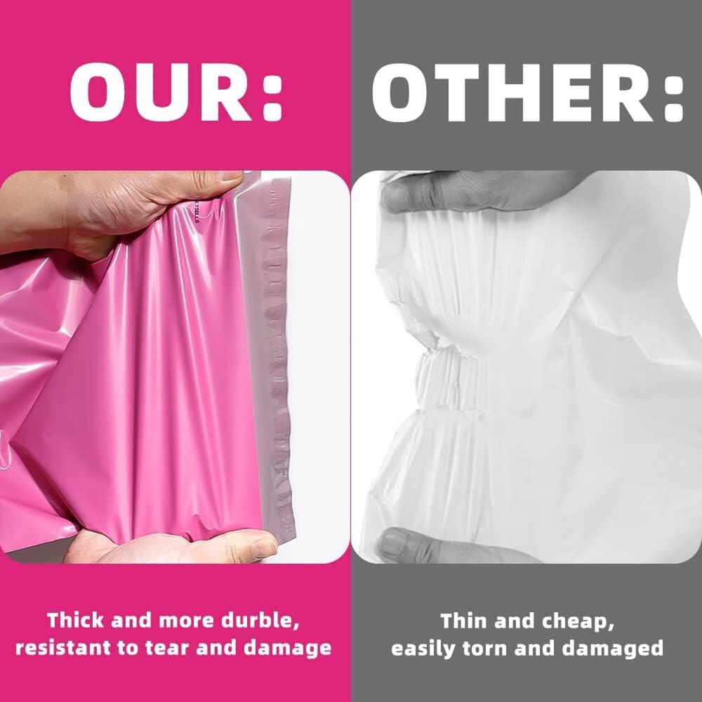 POLYMAILERS PINK SHIPPING BAGS (25 PACK) 12" X 15.5" SELF SEAL MAILERS NEW - Picture 3 of 4